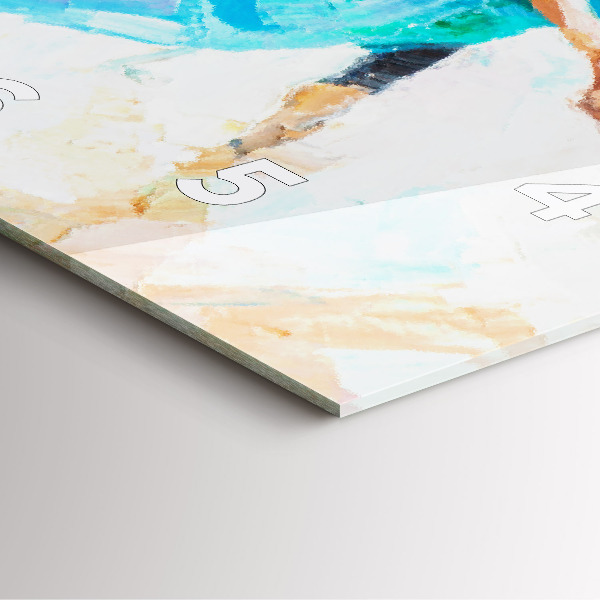 Square wall clock Preparing the ballerina