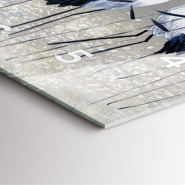 Square wall clock Cranes in the reeds