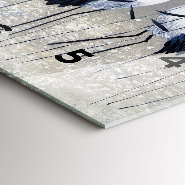 Square wall clock Cranes in the reeds