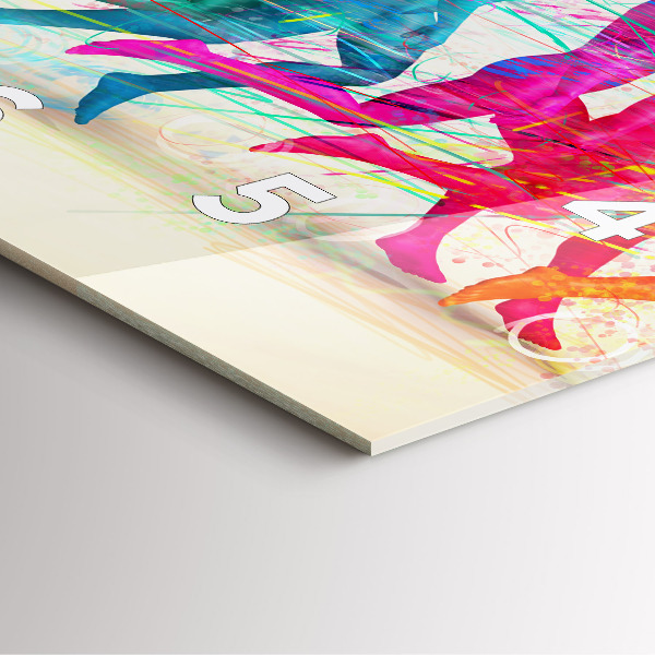 Square wall clock Colorful people