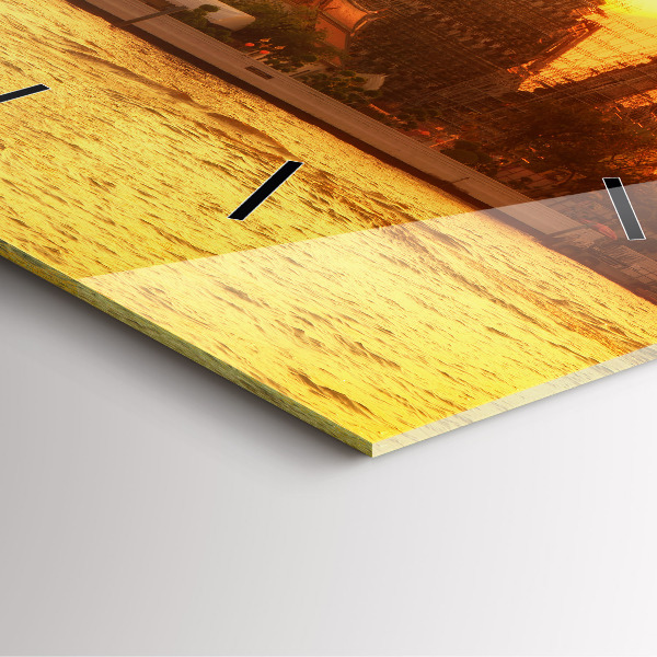 Square wall clock Wat arun bangkok thailand