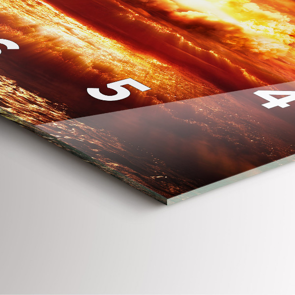 Square wall clock Atomic bomb explosion