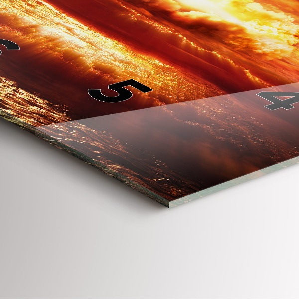 Square wall clock Atomic bomb explosion