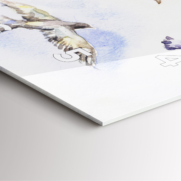 Square wall clock Flying birds