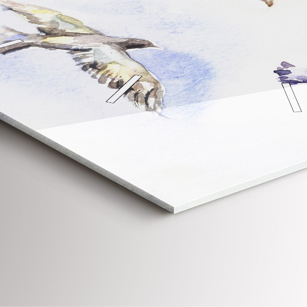 Square wall clock Flying birds