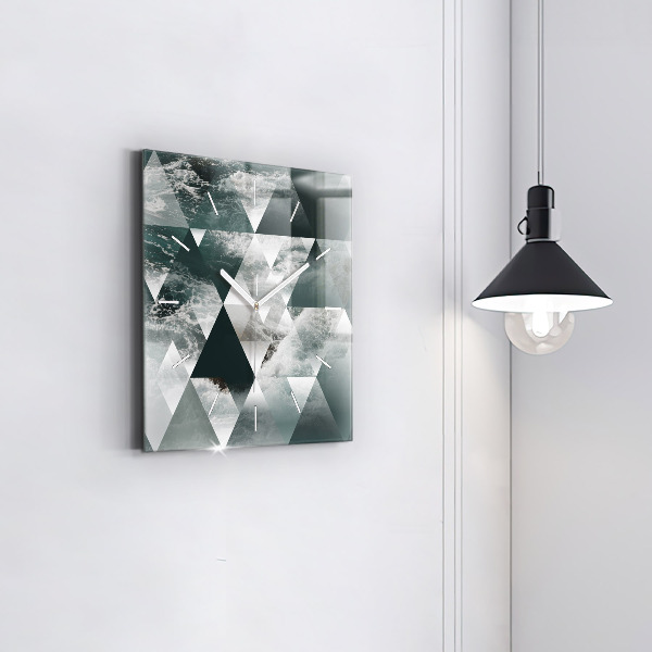 Square wall clock Abstract sea waves