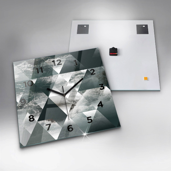 Square wall clock Abstract sea waves