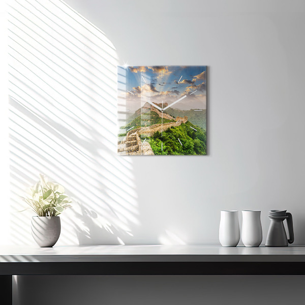 Square wall clock The Great Wall of China