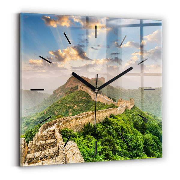 Square wall clock The Great Wall of China