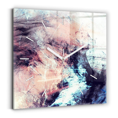Square wall clock Abstract painting
