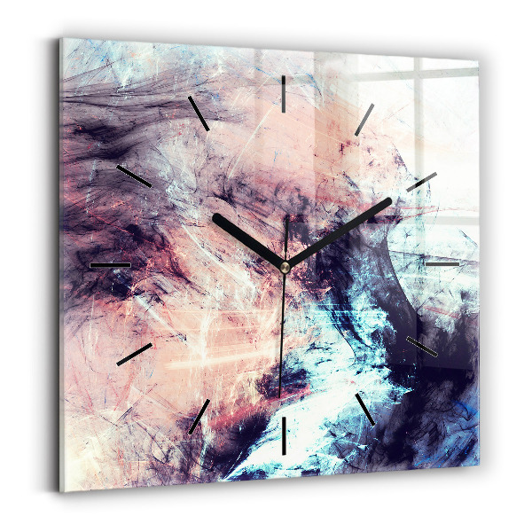 Square wall clock Abstract painting
