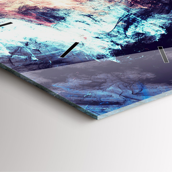 Square wall clock Abstract painting