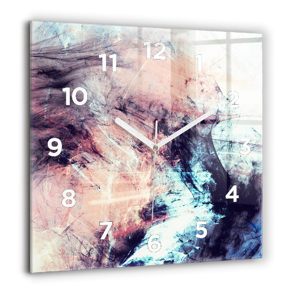 Square wall clock Abstract painting