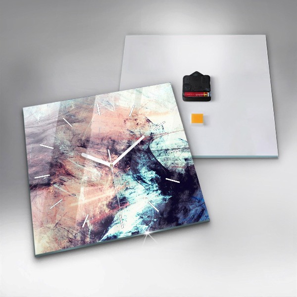 Square wall clock Abstract painting