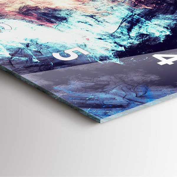 Square wall clock Abstract painting