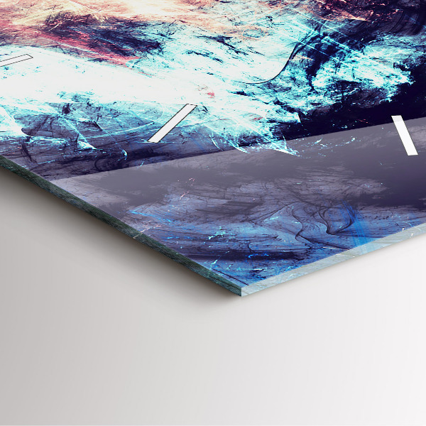 Square wall clock Abstract painting