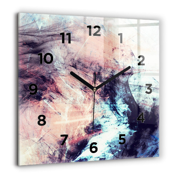 Square wall clock Abstract painting