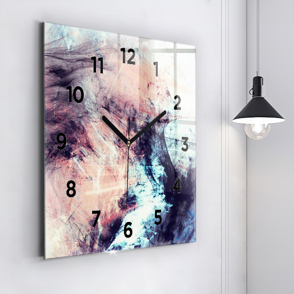 Square wall clock Abstract painting