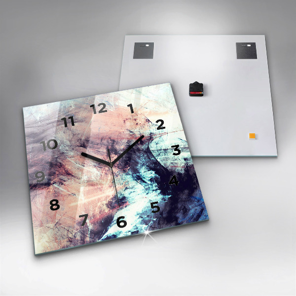 Square wall clock Abstract painting