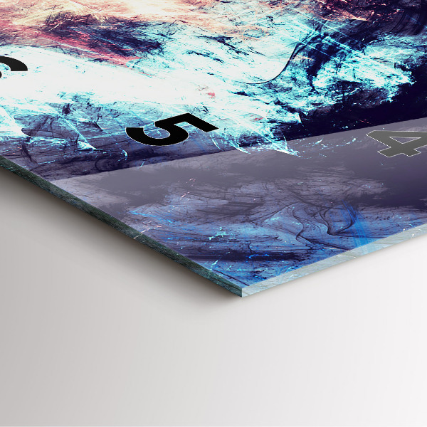 Square wall clock Abstract painting