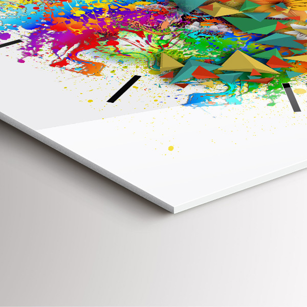 Square wall clock Floral harmony with butterflies