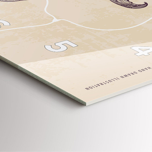 Square wall clock Man with a pipe