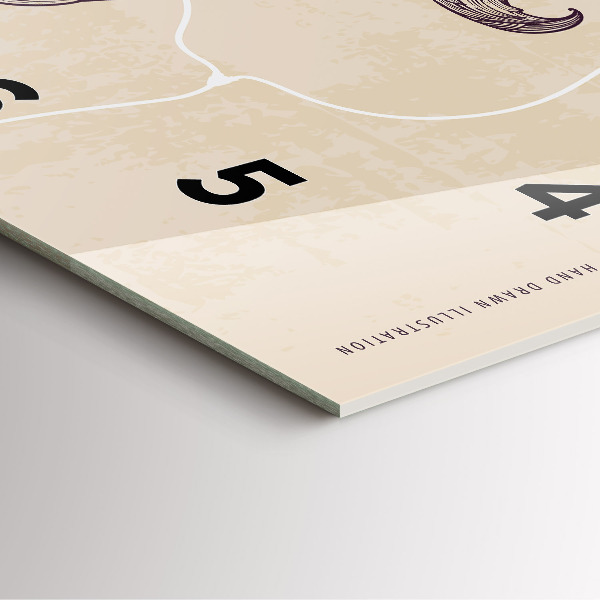 Square wall clock Man with a pipe