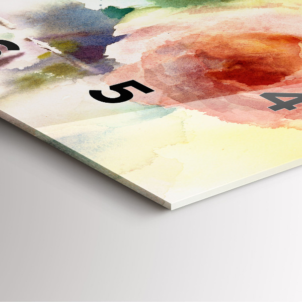 Square wall clock Roses in a Vase Watercolor