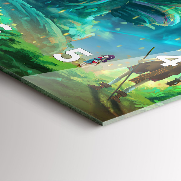 Square wall clock Children in the forest