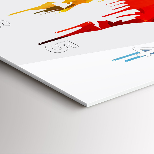 Square wall clock Colorful painted elephant