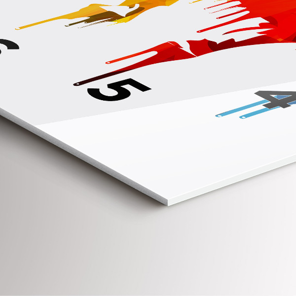 Square wall clock Colorful painted elephant