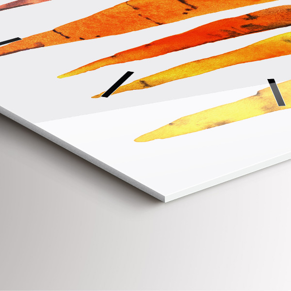 Square wall clock Carrot illustration