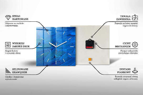 Square wall clock Carrot illustration