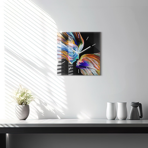 Square wall clock Emotional art