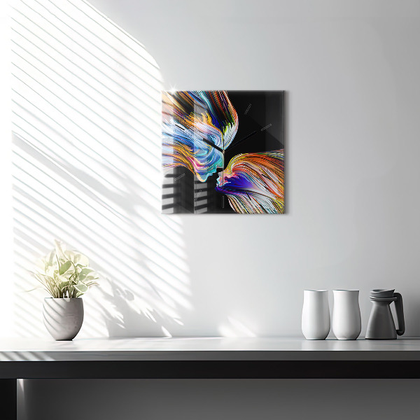 Square wall clock Emotional art