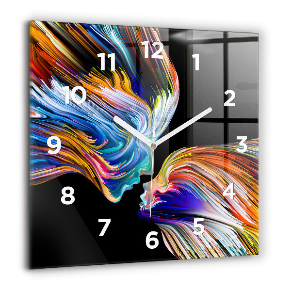Square wall clock Emotional art