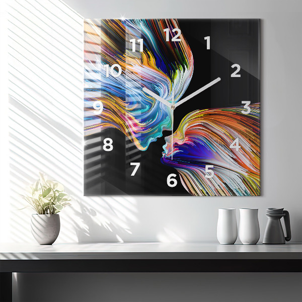 Square wall clock Emotional art
