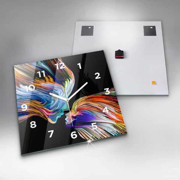 Square wall clock Emotional art