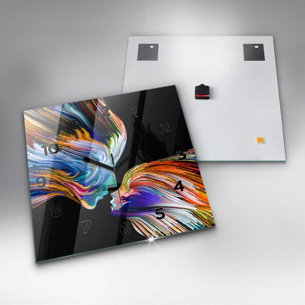 Square wall clock Emotional art