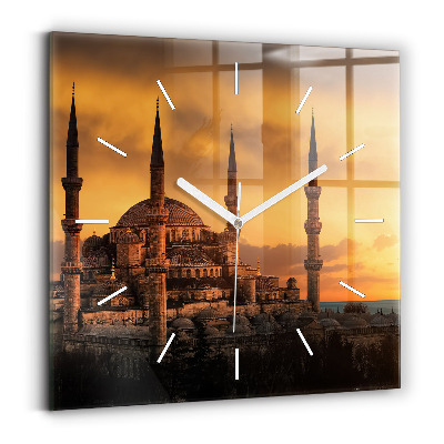 Square wall clock Mosque in Istanbul