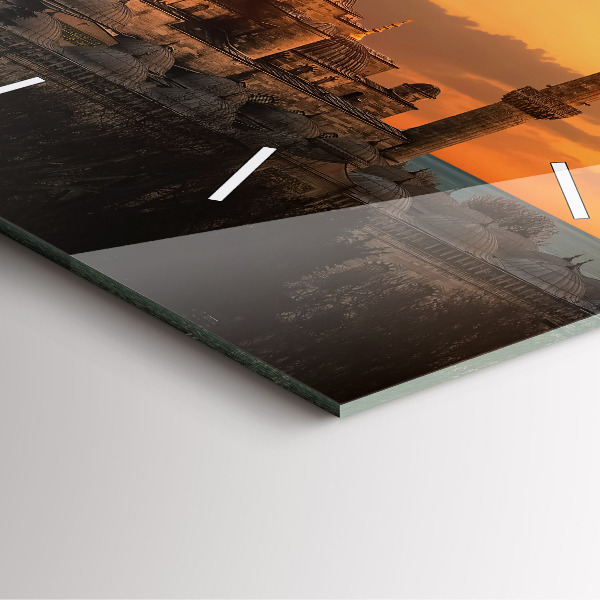 Square wall clock Mosque in Istanbul