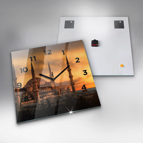 Square wall clock Mosque in Istanbul