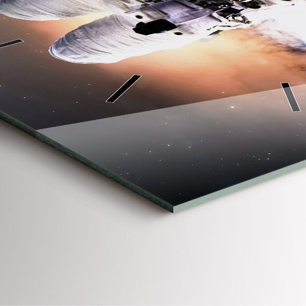 Square wall clock Astronaut in space