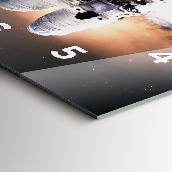 Square wall clock Astronaut in space