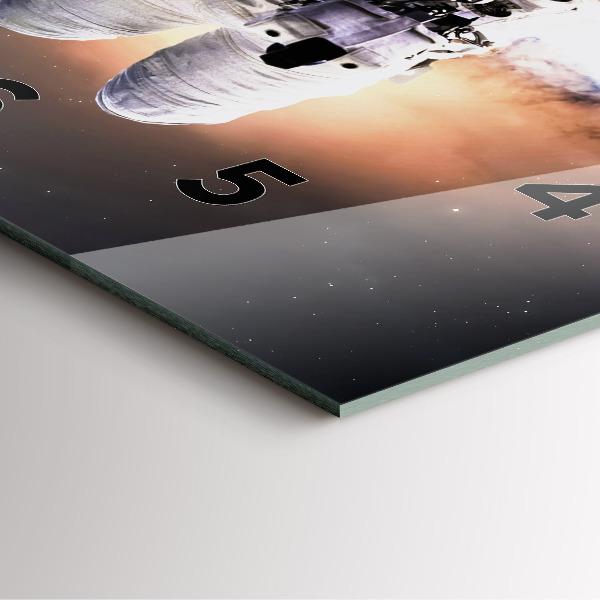 Square wall clock Astronaut in space