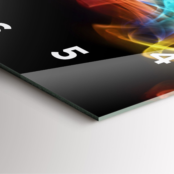 Square wall clock Abstract colorful lines