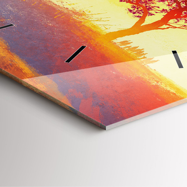 Square wall clock Autumn Landscape
