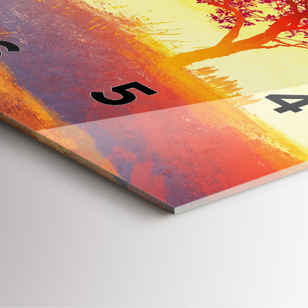 Square wall clock Autumn Landscape