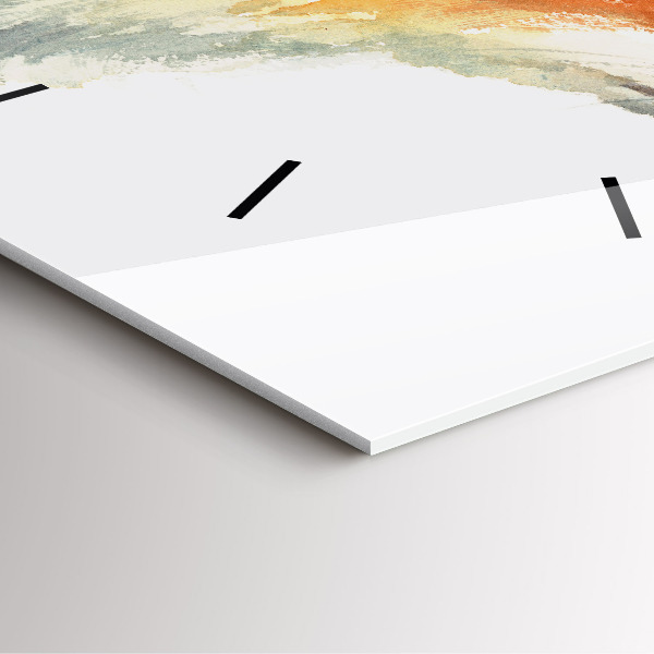 Square wall clock Watercolor young fox