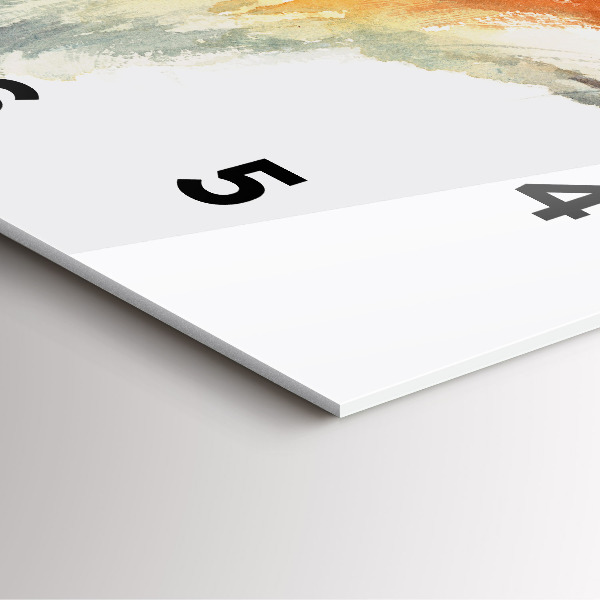 Square wall clock Watercolor young fox